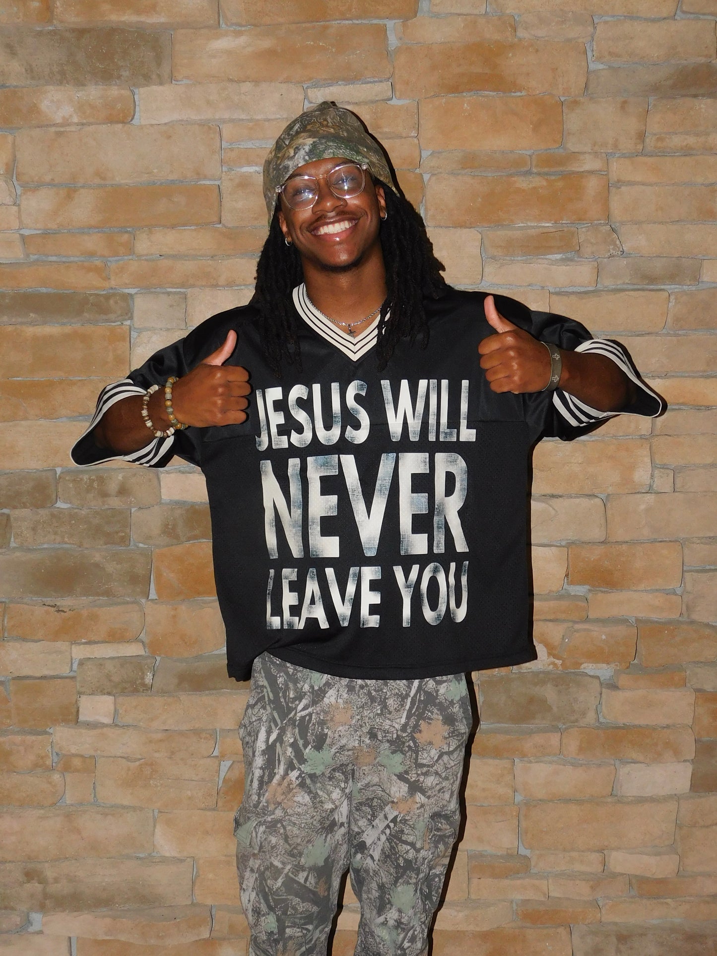 'Jesus Never Leaves' Jersey