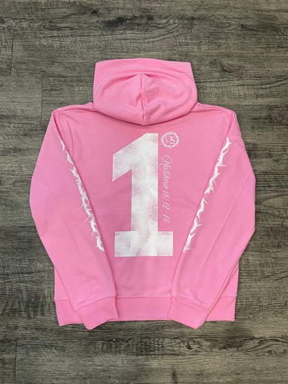 'Jesus Will Never Leave" Pink Hoodie